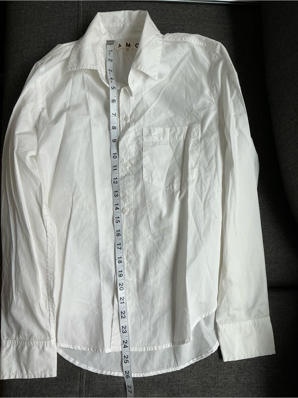 AMO Women Ruth cropped Shirt preppy academia minimalist classy Nantucket XS